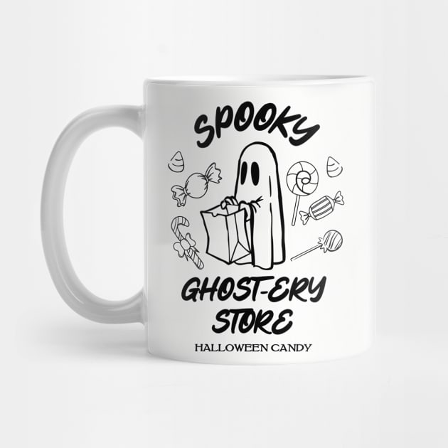 Funny Spooky Ghost Grocery Store Spooky Mom Girl For Halloween Candy by Mochabonk